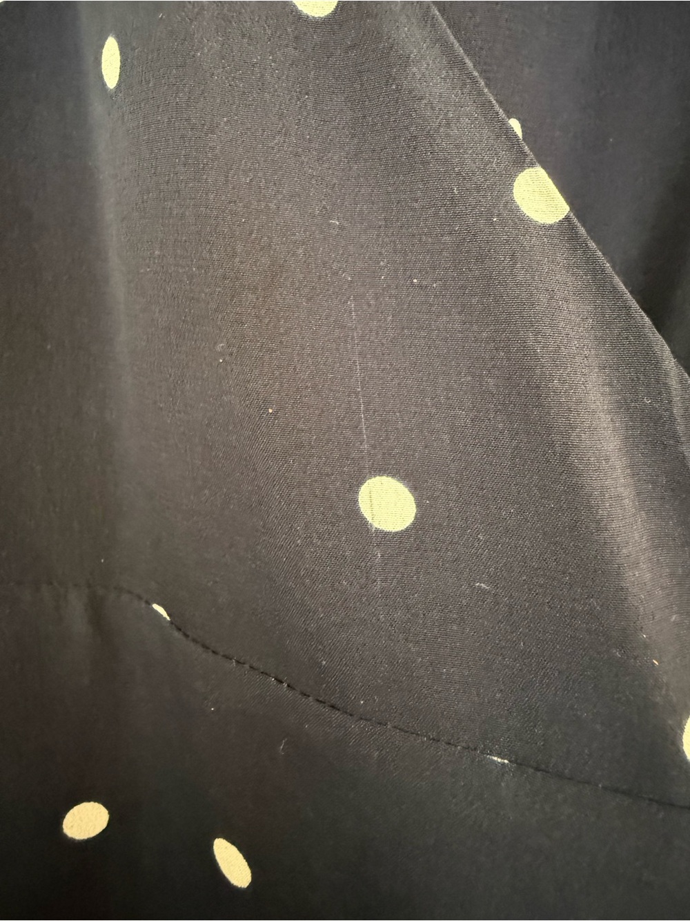 Sezane Anastasia Silk Wrap Dress Navy and White Polka Dot Mini Dress 38 - Picture 13 of 14